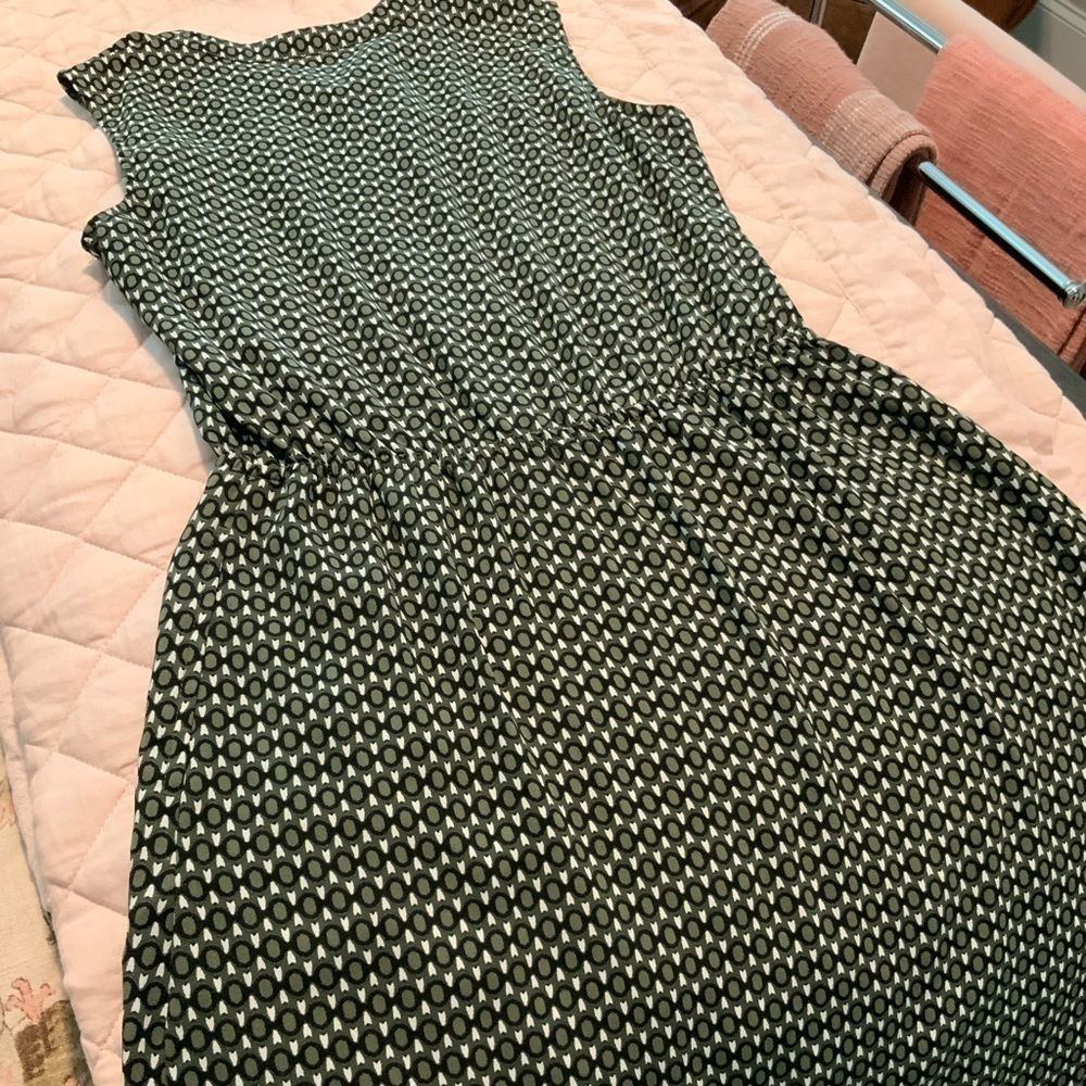 Merona green and white dress size M - Picture 5 of 8